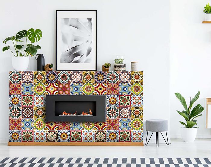 4" X 4" Mediterra Mosaic Peel and Stick Tiles