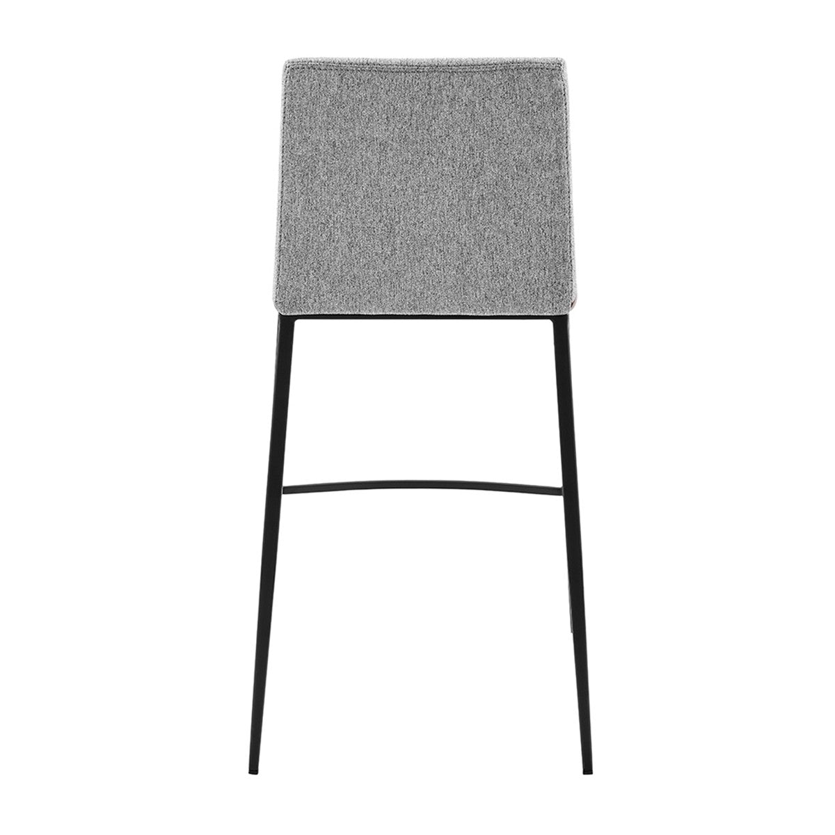 Set Of Two 36" Brown And Black Steel Low Back Counter Height Bar Chairs With Footrest