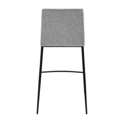 Set Of Two 36" Brown And Black Steel Low Back Counter Height Bar Chairs With Footrest