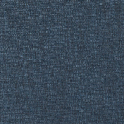 Dark Teal Blue Fabric and Black Swivel Armchair