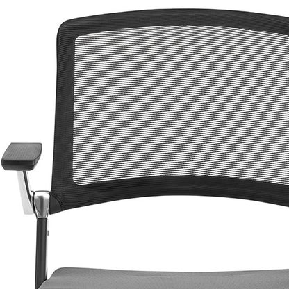 Set Of Two Gray Polyester Blend Seat Swivel Task Chair Mesh Back Steel Frame