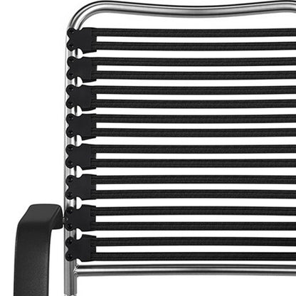 Black Swivel Adjustable Task Chair Bungee Back Steel Frame