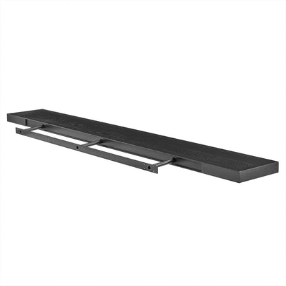 75" Black Wooden Floating Shelf