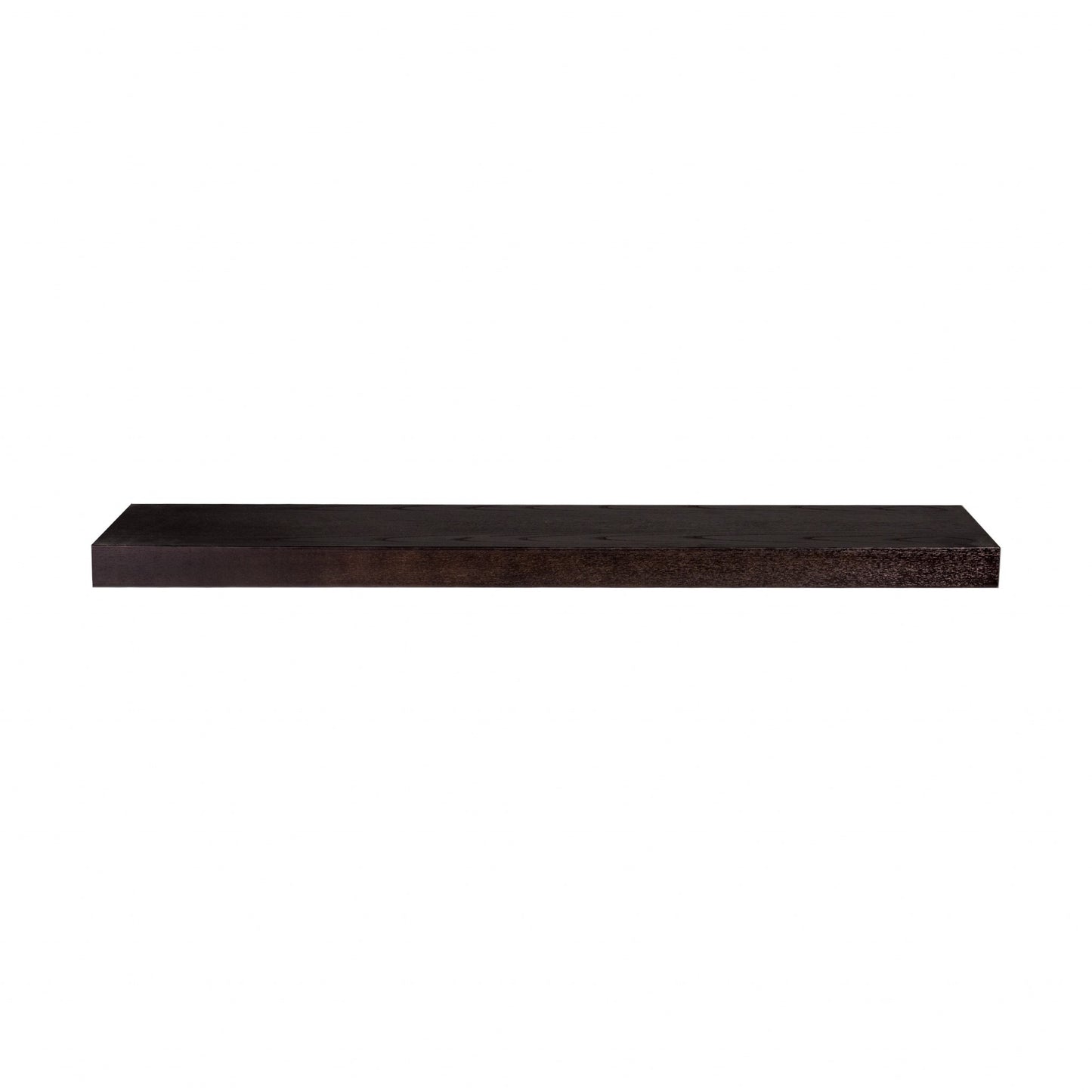 43" Dark Espresso Brown Wooden Floating Shelf