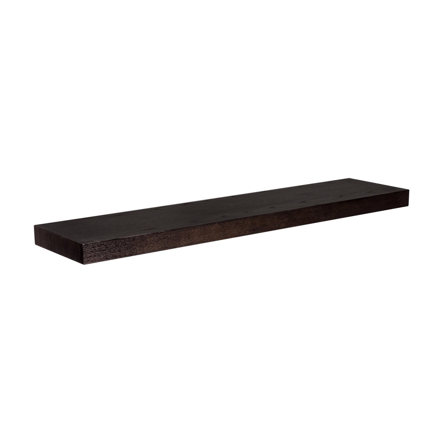 43" Dark Espresso Brown Wooden Floating Shelf