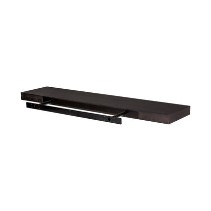 43" Dark Espresso Brown Wooden Floating Shelf