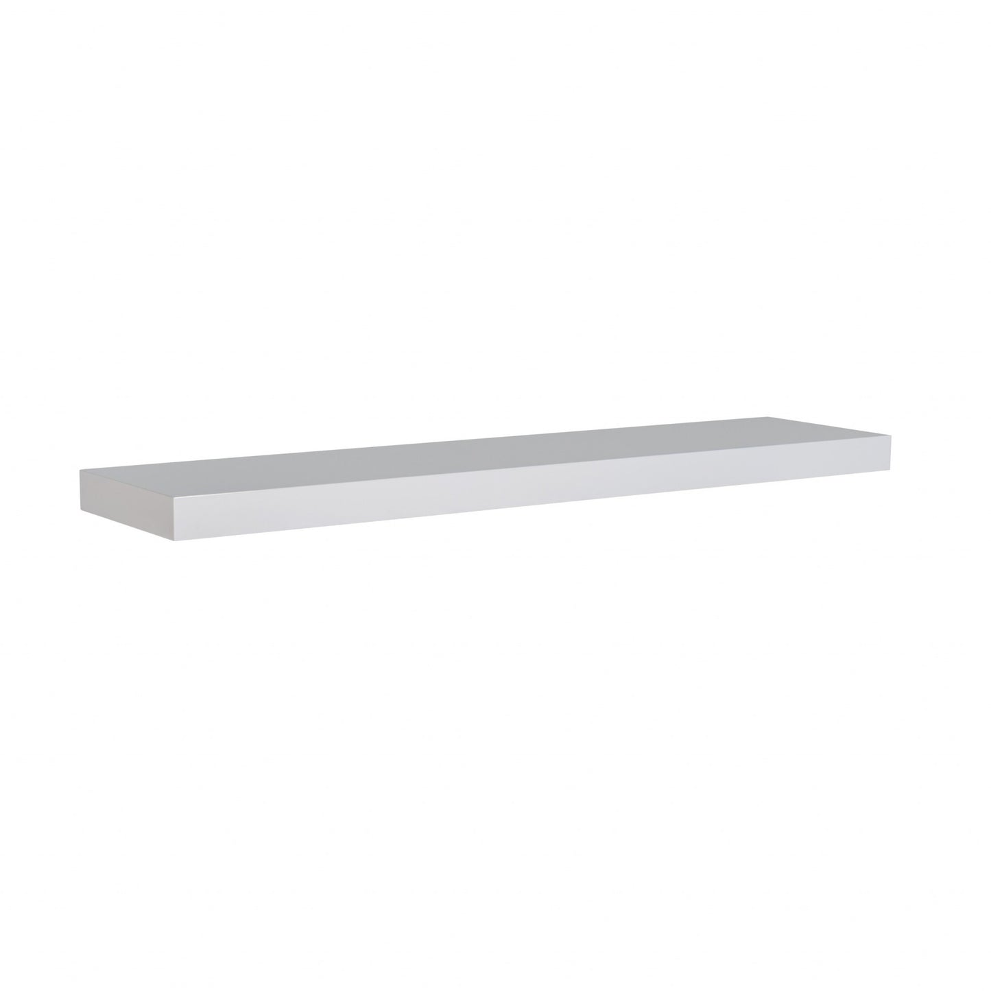 43" White Wooden Floating Shelf