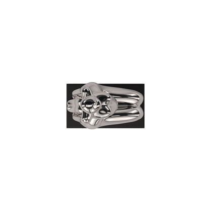 Modern Silver and Black Ustrasana Yoga Sculpture