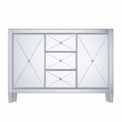 Glamorous Mirrored Bling Multi Storage Accent Cabinet