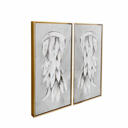 Innocent Angel Wings Framed Canvas Wall Art