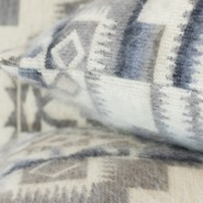 16" Ultra Soft Light Gray Southwest Handmade Pillow Cover