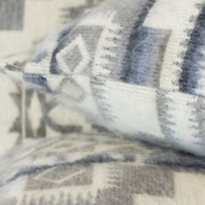 Ultra Soft Light Gray Southwest Handmade Lumbar Pillow Cover