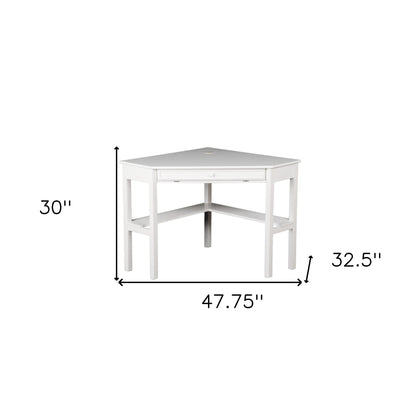 White Corner Computer Desk