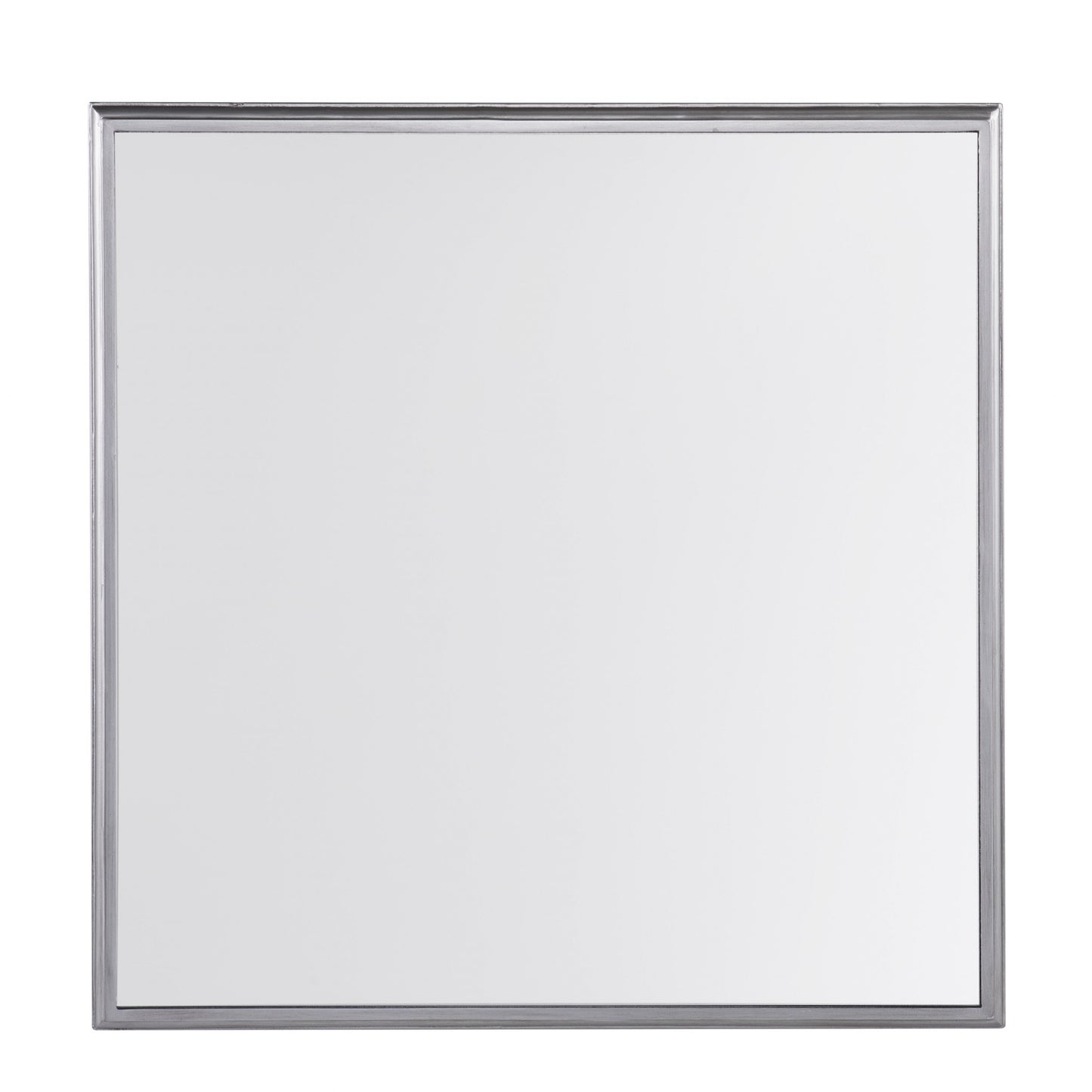 29" Silver Mirrored Glass Square Coffee Table