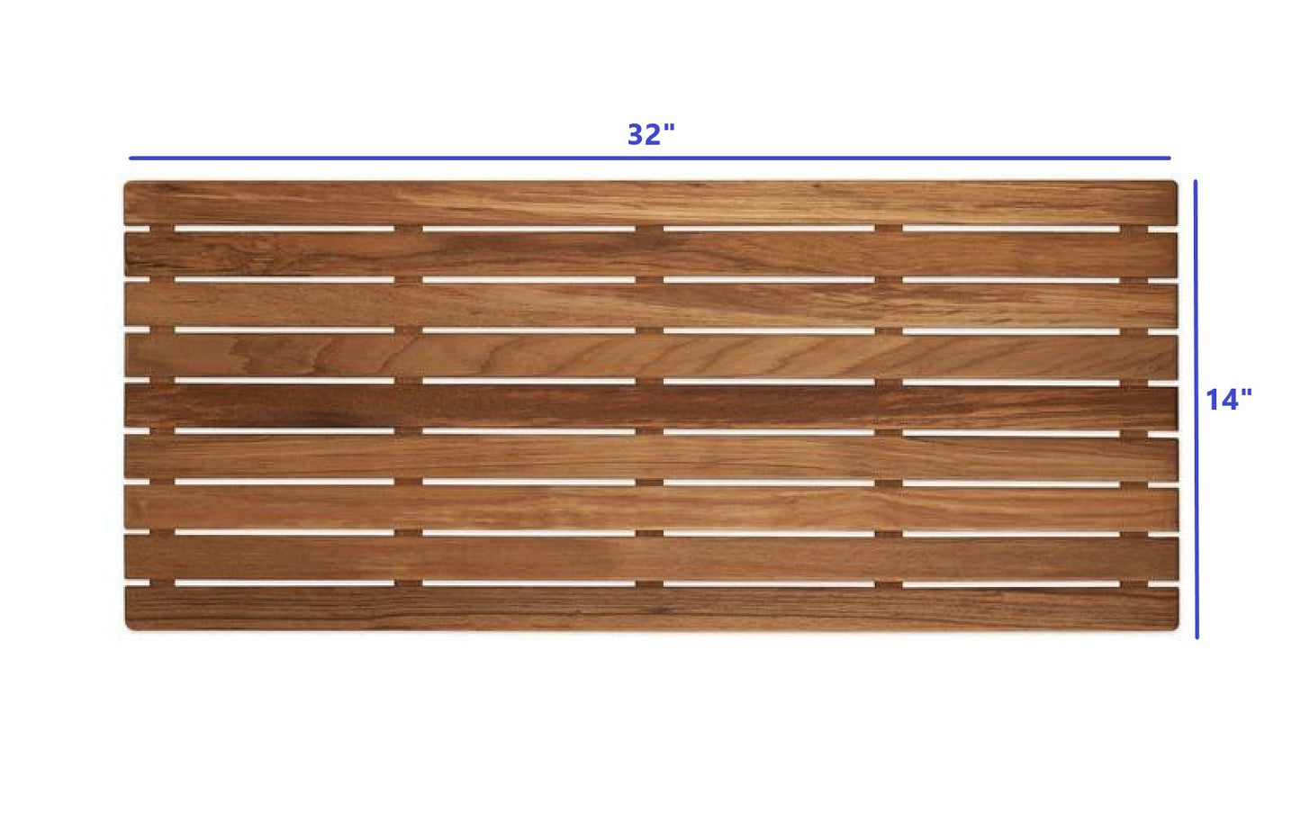 32" Premium Teak Shower Bath Mat