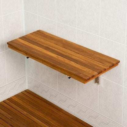 30" Grand Resort Wall Mount Teak Shower Bench