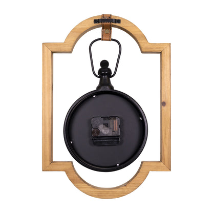 Wooden Frame Hanging Wall Clock