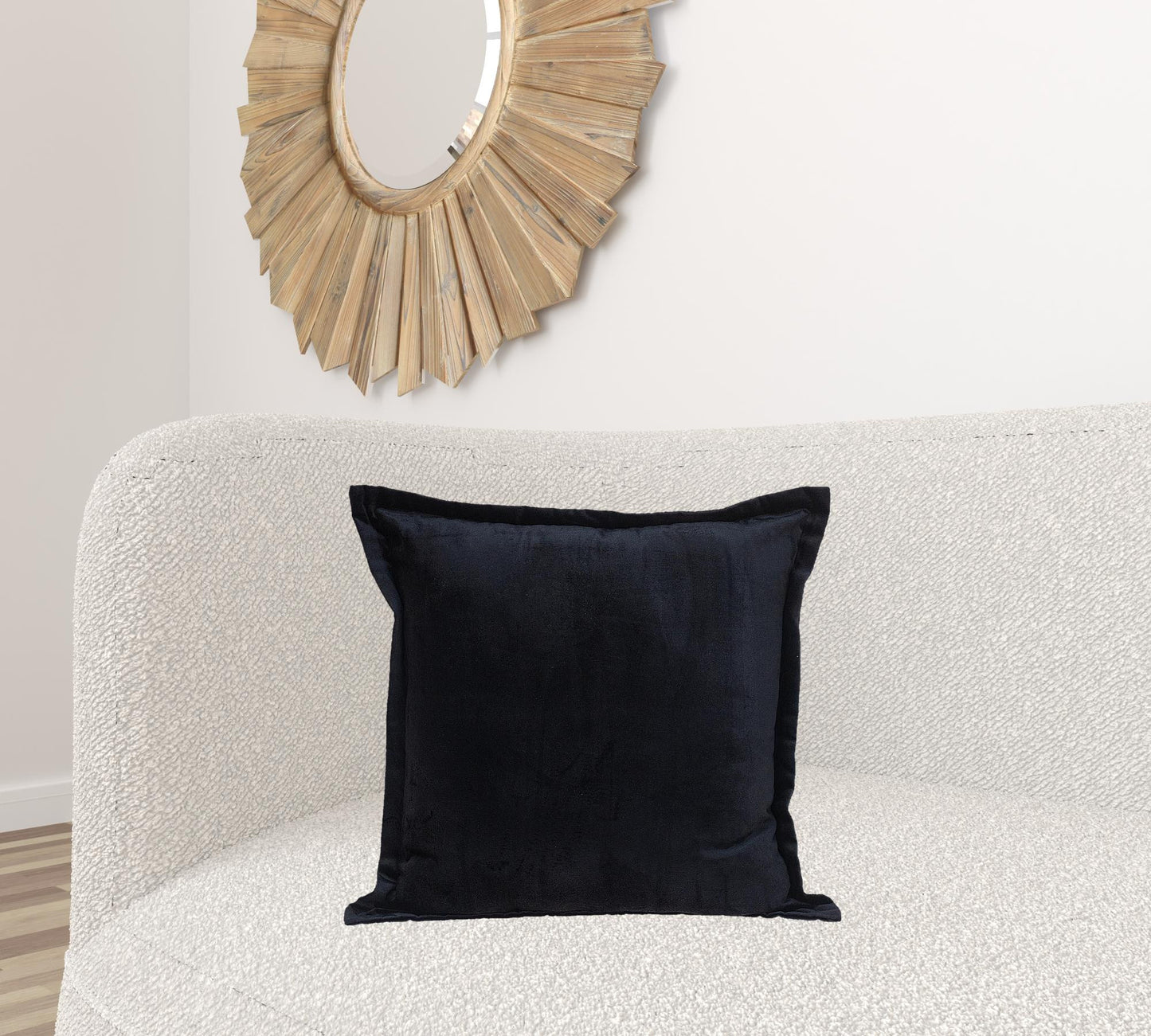 Premier 20" Soft Touch Jet Black Solid Color Accent Pillow