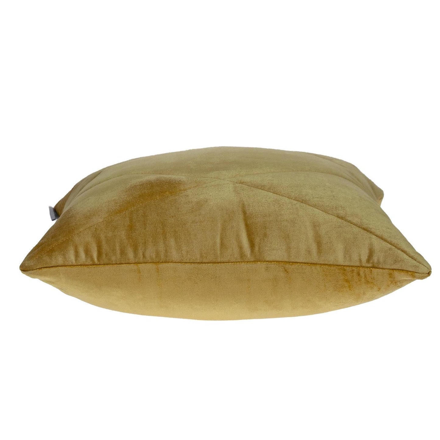 Quilted Yellow Velvet Throw Pillow