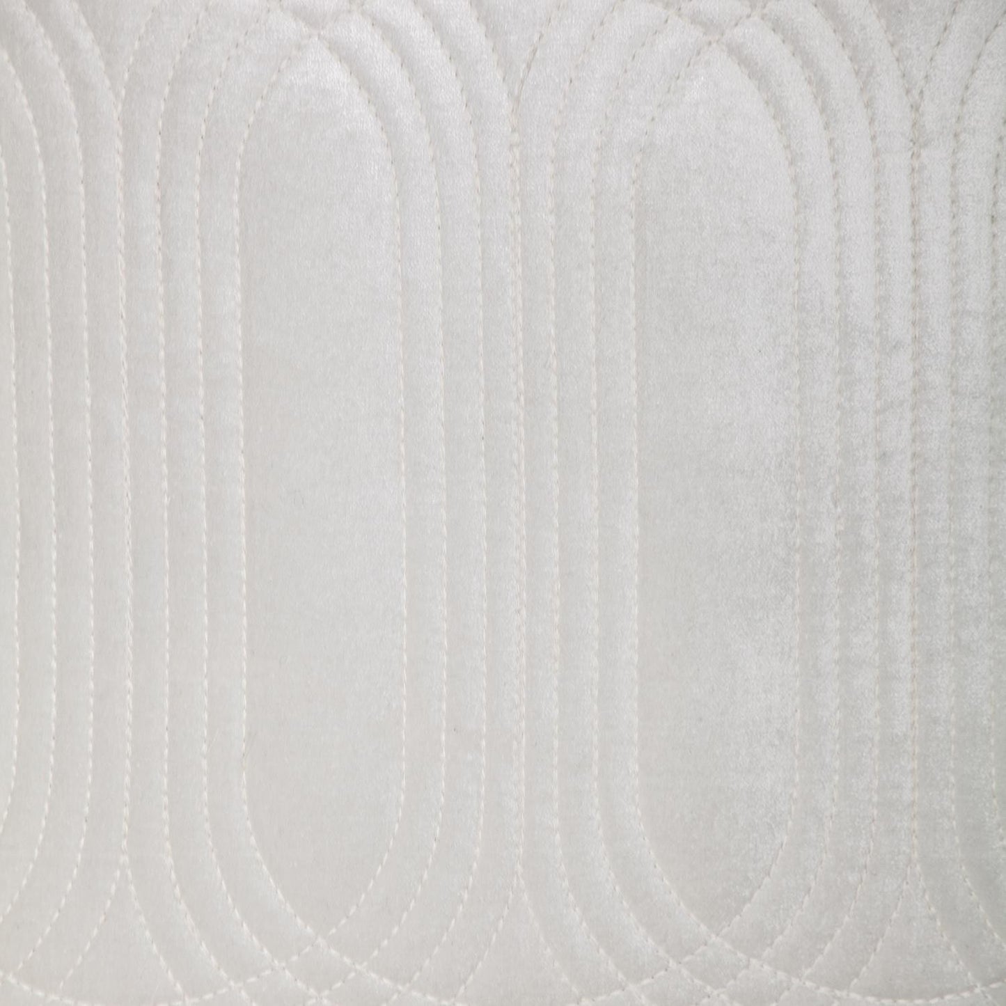 Quilted Velvet White Square Throw Pillow