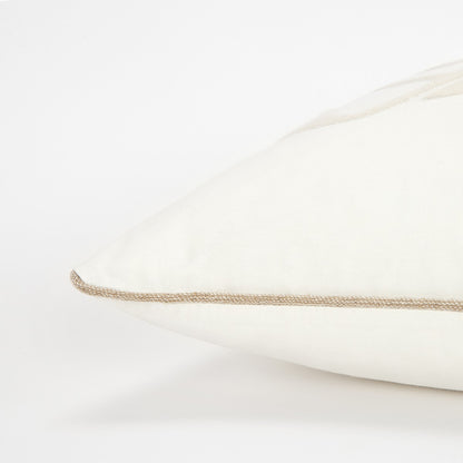 Ivory Tan Reindeer Down Filled Throw Pillow