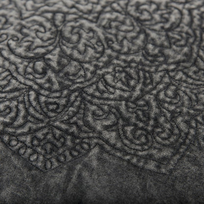 Dark Gray Central Medallion Throw Pillow