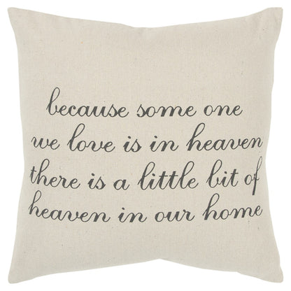 Gray Cream Heaven In Our Home Throw Pillow