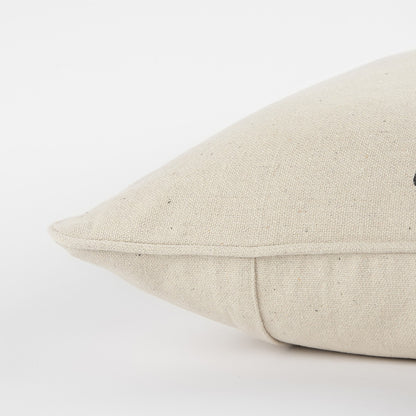 Gray Cream Welcome Decorative Throw Pillow