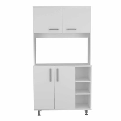 Modern White Kitchen Cabinet with Two Storage Shelves