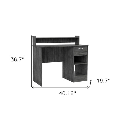 Luxin Smoky Oak Computer Desk