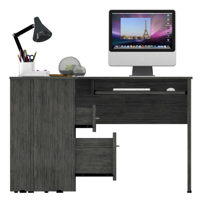 Thorpe Gray Oak L Shaped Computer Desk