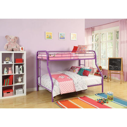 Purple Twin Over Full Size Bunk Bed