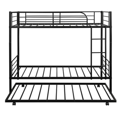Black Twin over Twin Traditional Steel Bunk Bed