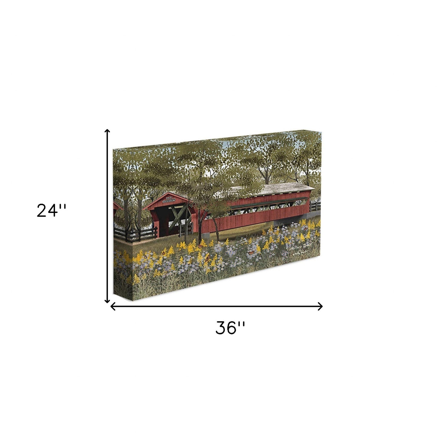Pottersburg Bridge Wrapped Canvas Print Wall Art