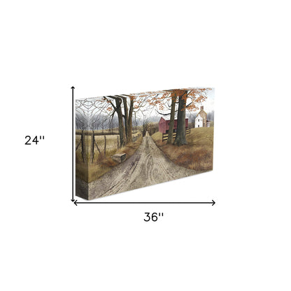 The Road Home Wrapped Canvas Print Wall Art