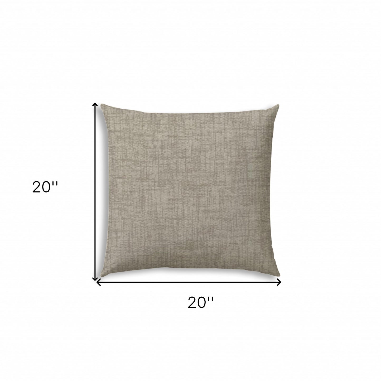 20" X 20" Light Taupe Blown Seam Solid Color Throw Indoor Outdoor Pillow
