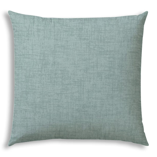 20" X 20" Seafoam Blown Seam Solid Color Throw Indoor Outdoor Pillow