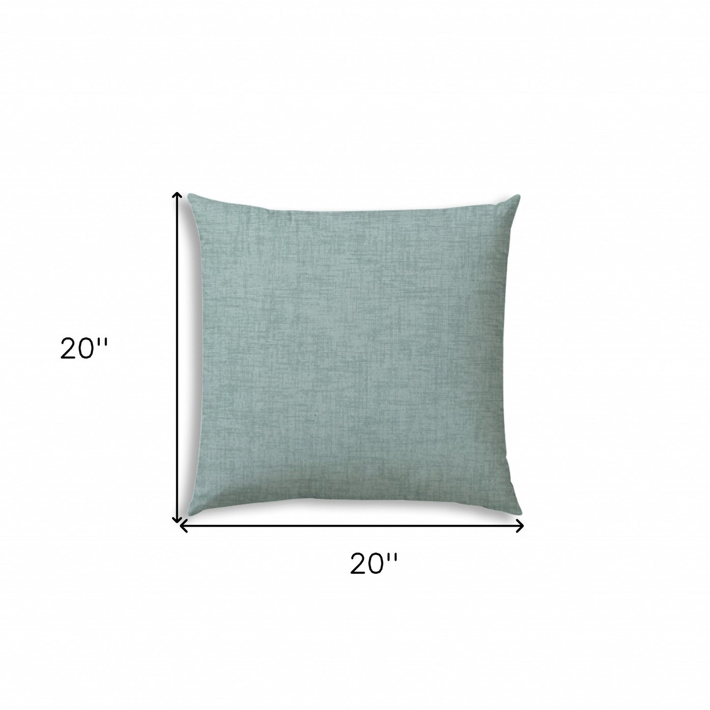 20" X 20" Seafoam Blown Seam Solid Color Throw Indoor Outdoor Pillow
