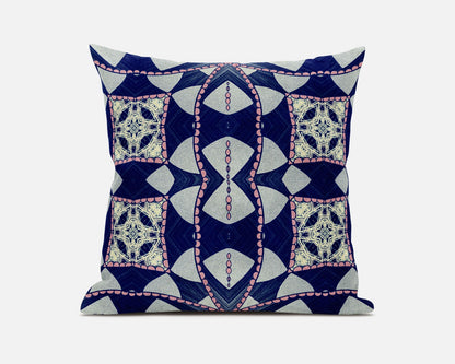 16" Indigo Pink Cosmic Circle Boho Suede Throw Pillow