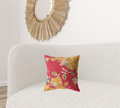 16" Purple Gray Garden Decorative Suede Throw Pillow