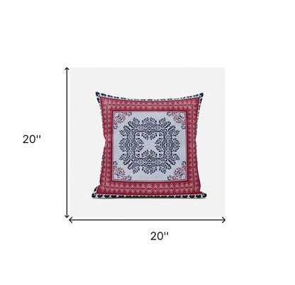 20" X 20" Muted Magenta and Gold Geometric Suede Zippered Pillow