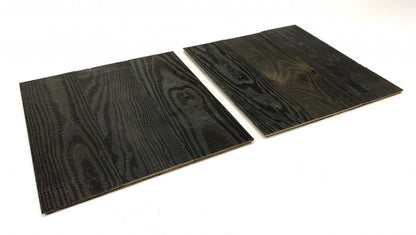 Set of Two Black Rustic Wood Wall Art Hanging Panels