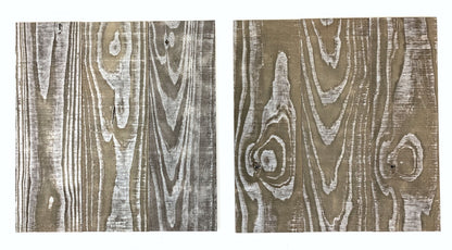 Set of Two Black Rustic Wood Wall Art Hanging Panels