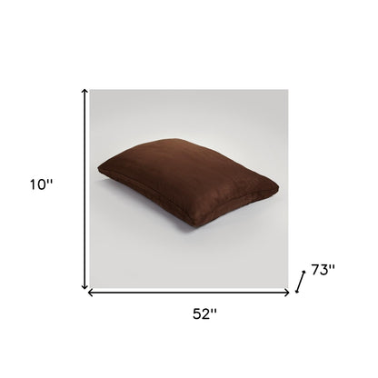 73" x 52" Brown Sofa Sack Bean Bag Lounger