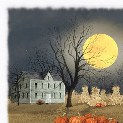 Harvest Moon 8 White Wrapped Canvas Print Wall Art