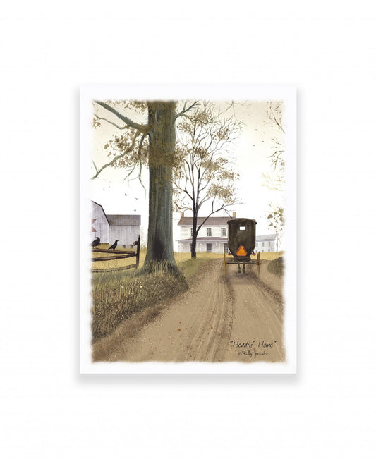 Headin Home 7 White Wrapped Canvas Print Wall Art