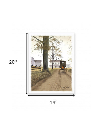 Headin Home 7 White Wrapped Canvas Print Wall Art