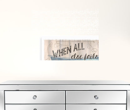 When All Else Fails Take A Bubble Bath White Wrapped Canvas Print Wall Art