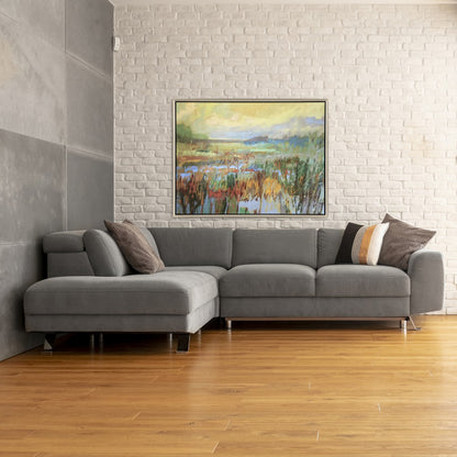 Marsh In May Canvas Silver Floater Frame Print Wall Art