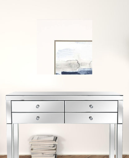 Set Of Three Shoreline Blues I Set Of 3 Framed Art Silver Picture Frame Print Wall Art